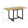 ID MARKET - Table à manger extensible rectangle DETROIT 4-8 personnes design industriel 80-160 cm - vignette