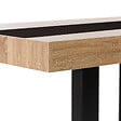 ID MARKET - Table à manger rectangle PHOENIX 6 personnes bois et noir bande centrale noire 160 cm - vignette