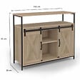 ID MARKET - Buffet 100 cm QUEBEC 2 portes grange coulissantes design industriel - vignette