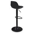 ID MARKET - Lot de 4 tabourets de bar KARL design noir pied noir - vignette
