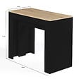 ID MARKET - Table console extensible ORLANDO 14 personnes 300 cm bois noir et façon hêtre - vignette