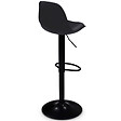 ID MARKET - Lot de 2 tabourets de bar KARL design noir pied noir - vignette