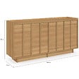 ID MARKET - Buffet 160 cm ROSIE 4 portes façon hêtre design minimaliste - vignette