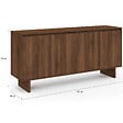 ID MARKET - Buffet 160 cm YURI 4 portes effet noyer - vignette