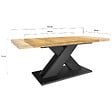 ID MARKET - Table à manger extensible rectangle ALICIA 6-10 personnes bois et noir 160-200 cm - vignette