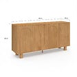ID MARKET - Buffet 160 cm ARCHIE 4 portes design arche effet bois - vignette