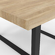 ID MARKET - Table à manger carrée PHOENIX 6 personnes bois et noir 120 cm - vignette