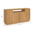 ID MARKET - Buffet 160 cm SERENA 4 portes avec niche centrale effet bois - vignette