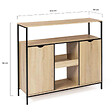 ID MARKET - Meuble de bar avec portes et étagères DETROIT design industriel - vignette