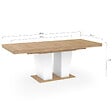 ID MARKET - Table à manger extensible rectangle ELIAD 6-10 personnes bois et blanc 160-200 cm - vignette