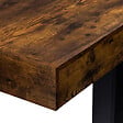 ID MARKET - Table à manger rectangle PHOENIX 6 personnes bois effet vieilli et noir 160 cm - vignette