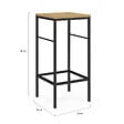 ID MARKET - Lot de 2 tabourets de bar DETROIT design industriel - vignette