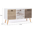 ID MARKET - Buffet bas scandinave 113 cm BAHIA 3 portes - vignette