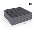 ID MARKET - Lot de 14 boites de rangement tiroir organisateurs de dressings gris anthracite - vignette