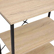 ID MARKET - Buffet haut 2 portes H. 125 cm DETROIT avec étagères design industriel - vignette