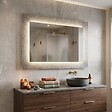 KIAMAMI VALENTINA - Miroir Avec Cadre Réversible En Perles De Verre Glacé 98X70 - vignette