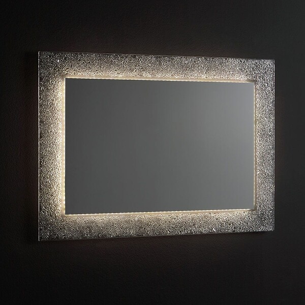 KIAMAMI VALENTINA - Miroir Avec Cadre Réversible En Perles De Verre Glacé 98X70 - large