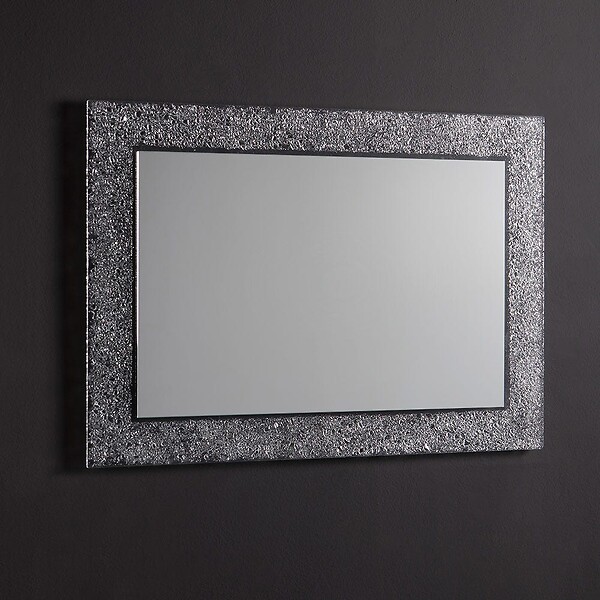 KIAMAMI VALENTINA - Miroir Avec Cadre Réversible En Perles De Verre Glacé 98X70 - large