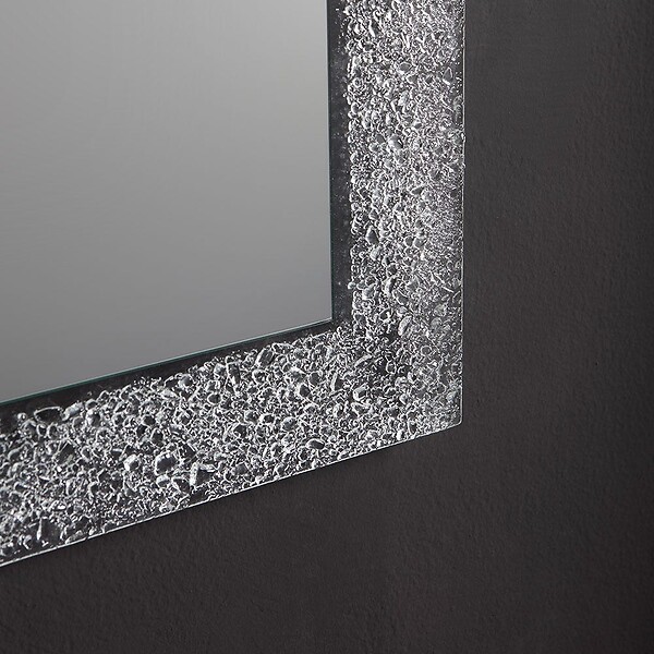KIAMAMI VALENTINA - Miroir Avec Cadre Réversible En Perles De Verre Glacé 98X70 - large