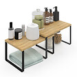 ID MARKET - Lot de 4 étagères de rangement empilables DETROIT stockage vaisselle, organisation placard design industriel - vignette