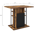ID MARKET - Ilot central UGO 110 cm bois noir et effet bois foncé HAWKINS avec rangements design industriel - vignette