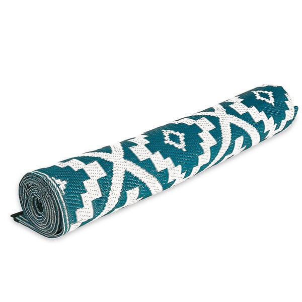 ID MARKET - Tapis extérieur BAHAMAS bleu canard 270 x 370 CM - large