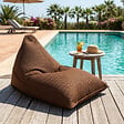 SOO  SANTAI - Pouf piscine XL flottant 140x120x90 cm extérieur piscine terrasse jardin SANS billes brun (LBF140120-5) - vignette