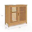 ID MARKET - Meuble sous lavabo salle de bain bambou BEA - vignette