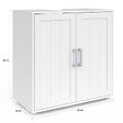 ID MARKET - Meuble sous lavabo salle de bain WALDO bois blanc - vignette