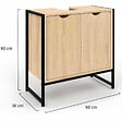 ID MARKET - Meuble sous lavabo salle de bain DETROIT design industriel - vignette