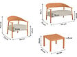 HABITAT ET JARDIN - Salon de jardin en métal et plastique "Céora" - 4 places - Orange - vignette