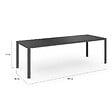 ID MARKET - Salon de jardin MADRID table 240 CM et 10 chaises empilables mix color bleu, gris et noir - vignette