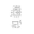 VILLEROY ET BOCH - Evier 1 bac sans egouttoir  Subway Pure XS 47,5 x 51 cm Blanc - vignette