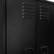 ID MARKET - Armoire murale ESTER 2 portes métal noir design industriel - vignette