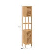 ID MARKET - Meuble colonne salle de bain bambou BEA 2 portes - vignette