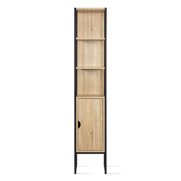 ID MARKET - Meuble colonne salle de bain DETROIT 1 porte design industriel - large