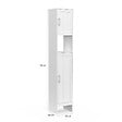 ID MARKET - Meuble colonne salle de bain WALDO 2 portes blanc - vignette