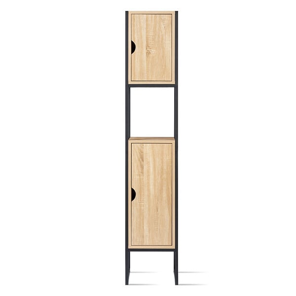 ID MARKET - Meuble colonne salle de bain DETROIT 2 portes design industriel - large