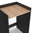 ID MARKET - Meuble armoire pour machine à laver ou sèche linge WALLIS noir et hêtre - vignette