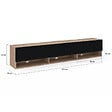 ID MARKET - Meuble TV 180 cm suspendu ELIO 2 portes avec étagère bois et noir - vignette