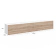 ID MARKET - Meuble TV 180 cm suspendu ELIO 2 portes blanc et bois - vignette