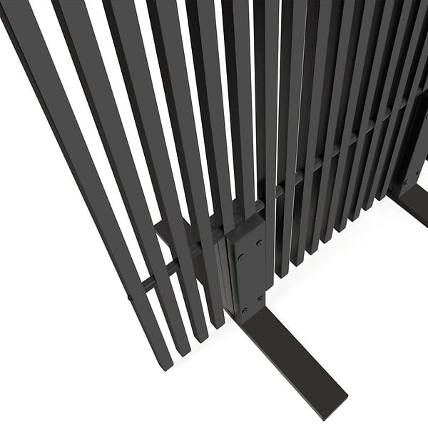 ID MARKET - Lot de 2 paravents extérieurs ajourés claustra décoratif 80 x 150 cm métal gris anthracite - large