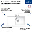 VILLEROY ET BOCH - Evier 1 bac avec egouttoir a gauche  Subway Pure 45 78 x 51 cm Blanc vidage automatique inclus - vignette