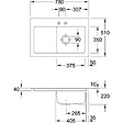 VILLEROY ET BOCH - Evier 1 bac avec egouttoir a gauche  Subway Pure 45 78 x 51 cm Blanc vidage automatique inclus - vignette