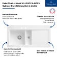 VILLEROY ET BOCH - Evier 1 bac et demi avec egouttoir a droite  Subway Pure 60 100 x 51 cm Blanc sans vidage - vignette