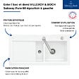 VILLEROY ET BOCH - Evier 1 bac et demi  Subway Pure 60 100 x 51 égouttoir à gauche céramique sans vidage blanc - vignette