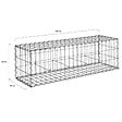ID MARKET - Lot de 2 gabions pour pierre 100 x 30 x 30 cm - vignette