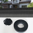 ID MARKET - Kit de lamelles occultantes PVC grises L.60 M pour panneau grillagé - vignette