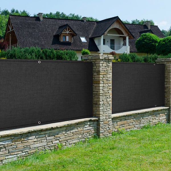 ID MARKET - Brise vue ultra résistant 1,8 x 10 M noir 400 gr/m² haut de gamme - large