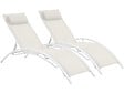 HABITAT ET JARDIN - Bain de soleil en aluminium "Beauty" - Phoenix - Ecru - Lot de 2 - vignette